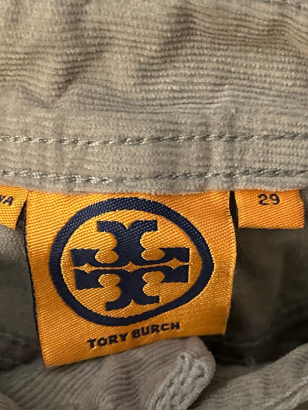 Tory Burch Corduroy Super Skinny Charcoal Jeans 29 - Picture 5 of 6